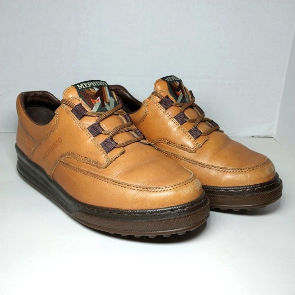 Mephisto Match Athletic Walking Comfort Brown Leather Shoes Womens Size US 7